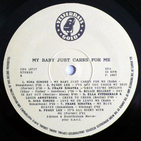 Various - My Baby Just Cares For Me (LP Tweedehands) - Discords.nl
