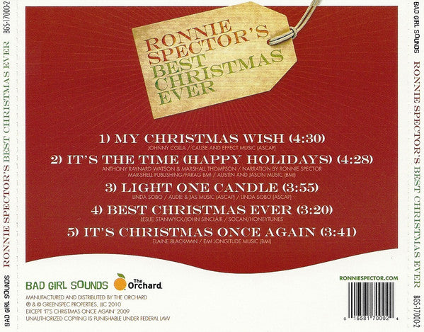 Ronnie Spector - Best Christmas Ever (CD)