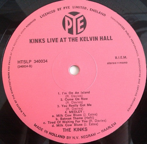 Kinks, The - Live At The Kelvin Hall (LP Tweedehands)