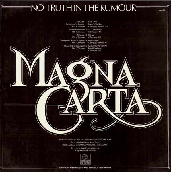 Magna Carta - No Truth In The Rumour (LP Tweedehands)