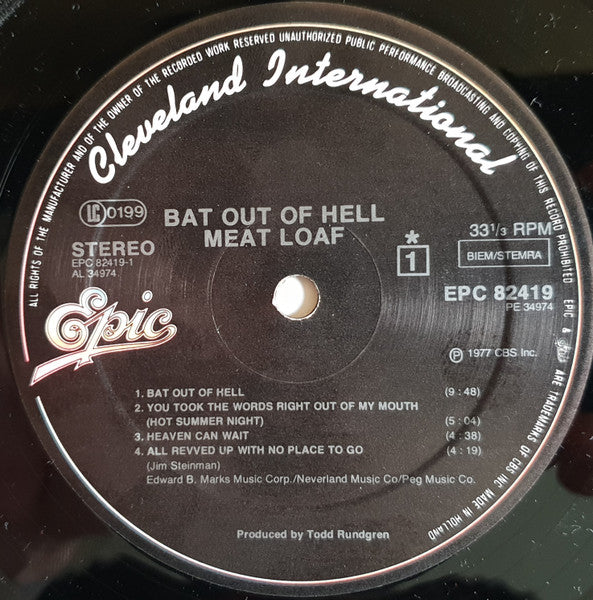 Meat Loaf - Bat Out Of Hell (LP Tweedehands)