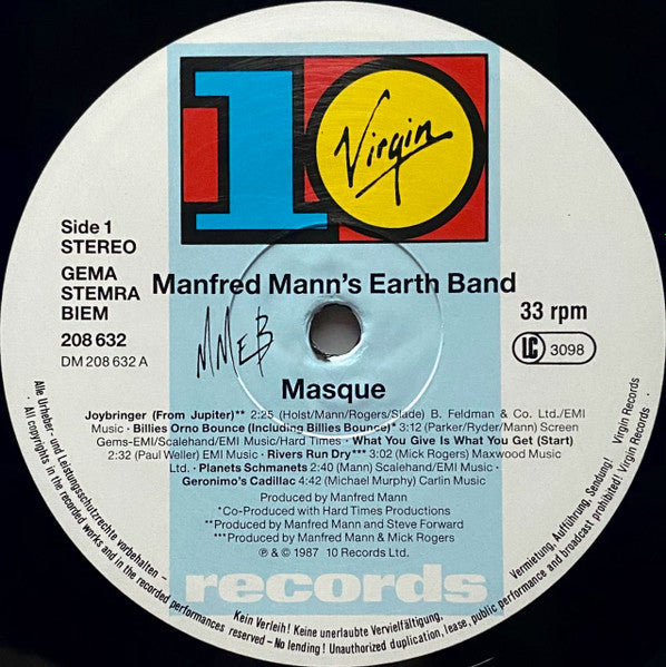 Manfred Mann's Earth Band - Masque (Songs And Planets) (LP Tweedehands) - Discords.nl