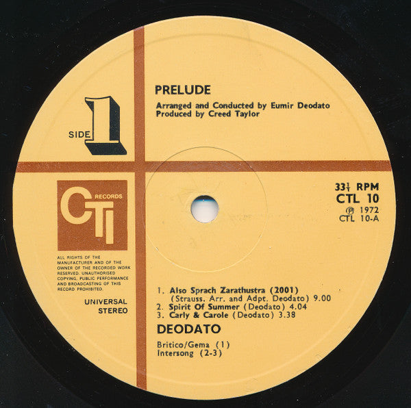 Eumir Deodato - Prelude (LP Tweedehands)