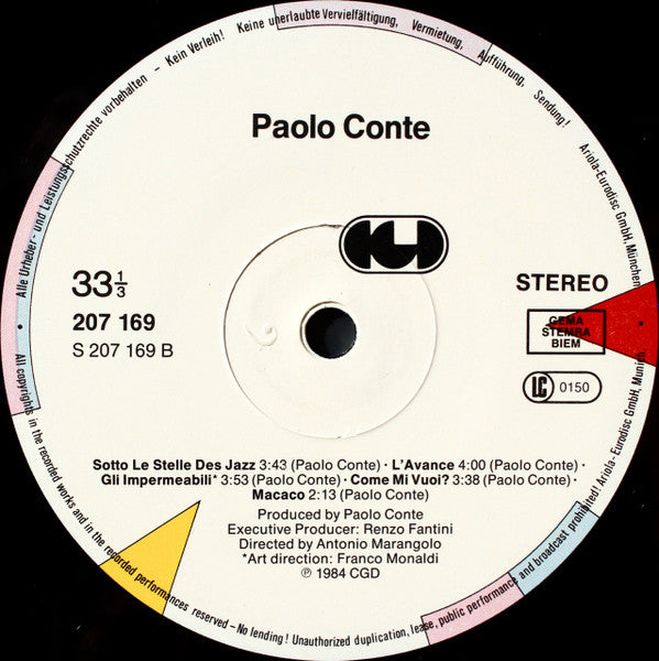 Paolo Conte - Paolo Conte (LP Tweedehands) - Discords.nl