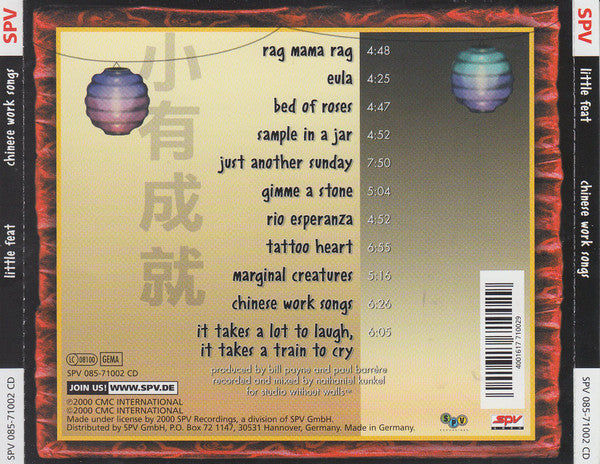 Little Feat - Chinese Work Songs (CD Tweedehands)