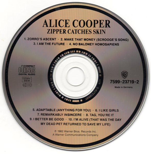 Alice Cooper - Zipper Catches Skin (CD Tweedehands)