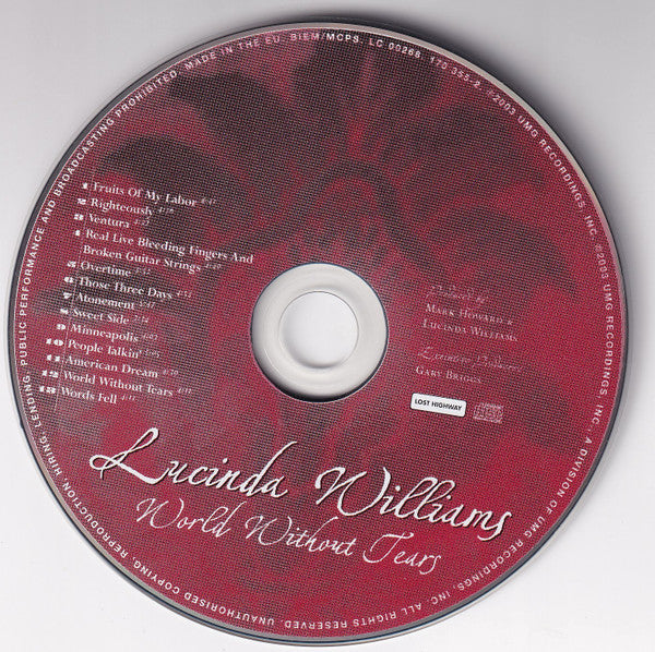 Lucinda Williams - World Without Tears (CD Tweedehands)