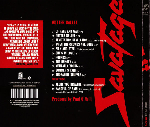 Savatage - Gutter Ballet (CD)