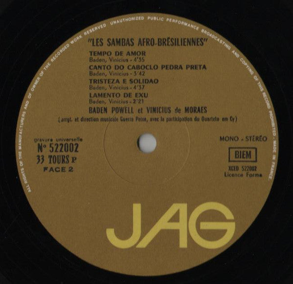 Baden Powell & Vinicius De Moraes - Os Afro Sambas (LP Tweedehands)
