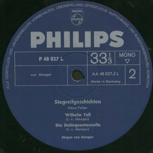 Jürgen Von Manger - Stegreifgeschichten - Neue Folge - Der Schwiegermutter-Mörder (LP Tweedehands) - Discords.nl