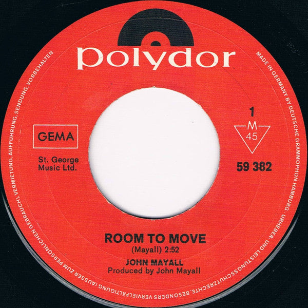 John Mayall - Room To Move (7-inch Tweedehands)