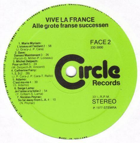 Various - Vive La France 1 - Alle Grote Franse Successen (LP Tweedehands)