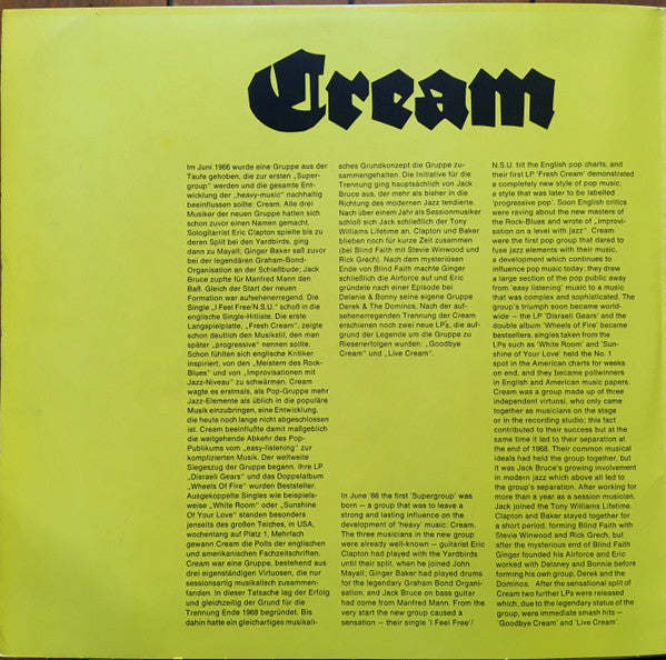 Cream (2) - Pop History Vol. 1 (LP Tweedehands)