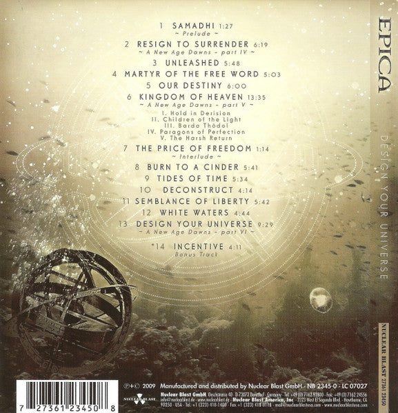 Epica (2) - Design Your Universe (CD)