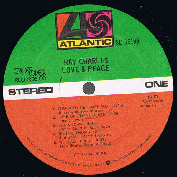 Ray Charles - Love & Peace (LP Tweedehands) - Discords.nl