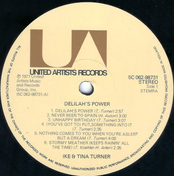 Ike & Tina Turner - Delilah's Power (LP Tweedehands)