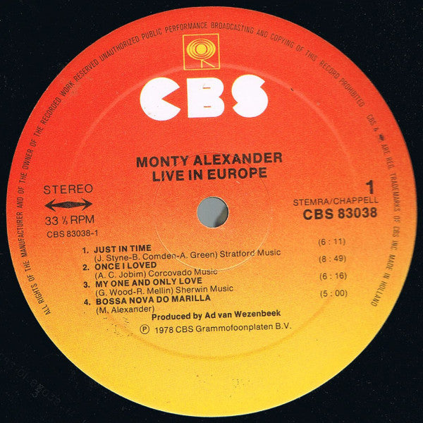 Monty Alexander - Live At "Ronnie Scott's" (LP Tweedehands)