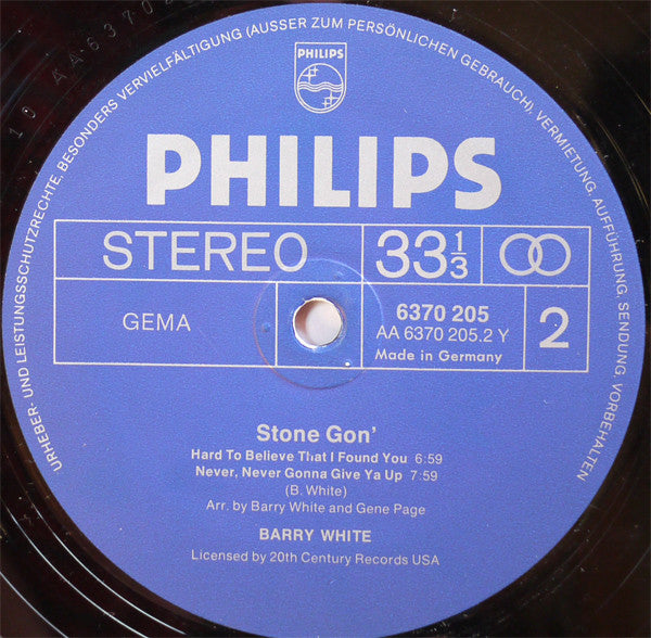 Barry White - Stone Gon' (LP Tweedehands) - Discords.nl