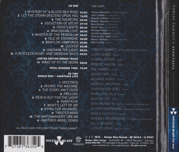 Tobias Sammet's Avantasia - Ghostlights (CD)