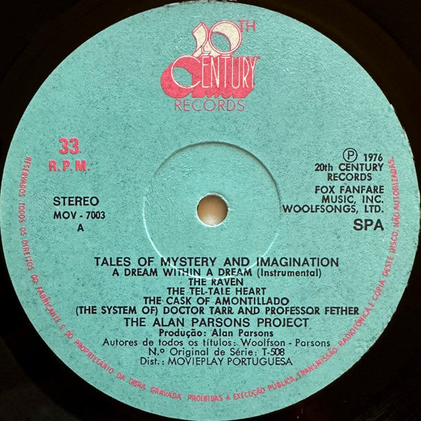 Alan Parsons Project, The - Tales Of Mystery And Imagination (LP Tweedehands)