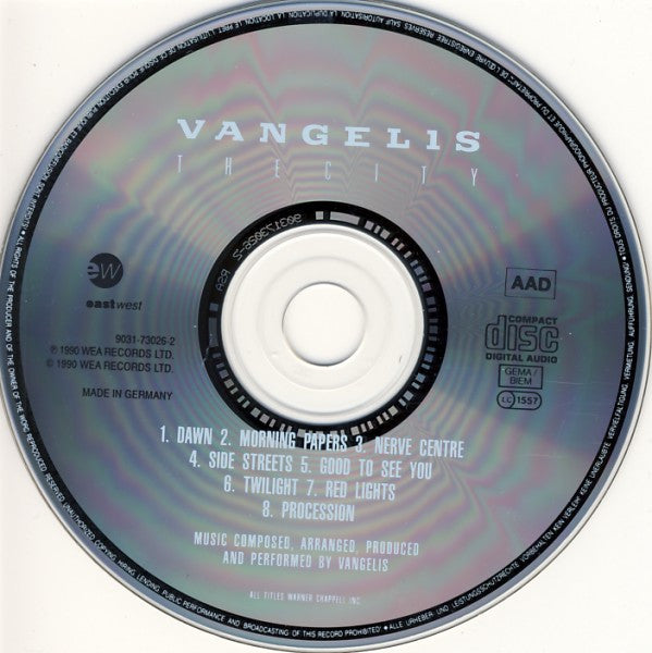 Vangelis - The City (CD Tweedehands)