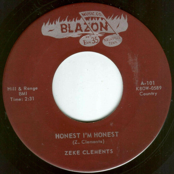Zeke Clements - Honest I'm Honest / Am I Too Late (7-inch Tweedehands) - Discords.nl