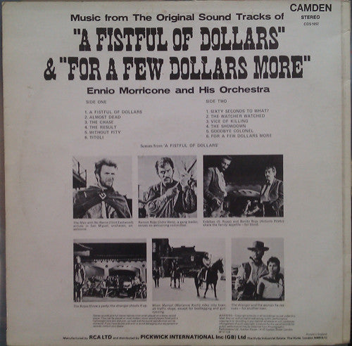 Ennio Morricone - Music From The Original Sound Tracks Of "A Fistful Of Dollars" & "For A Few Dollars More" (LP Tweedehands)