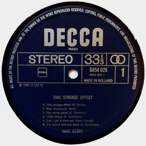 Dave Berry - This Strange Effect (LP Tweedehands)