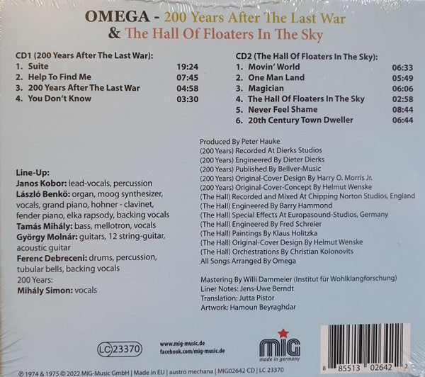 Omega - 200 Years After The Last War & The Hall Of Floaters In The Sky (CD)