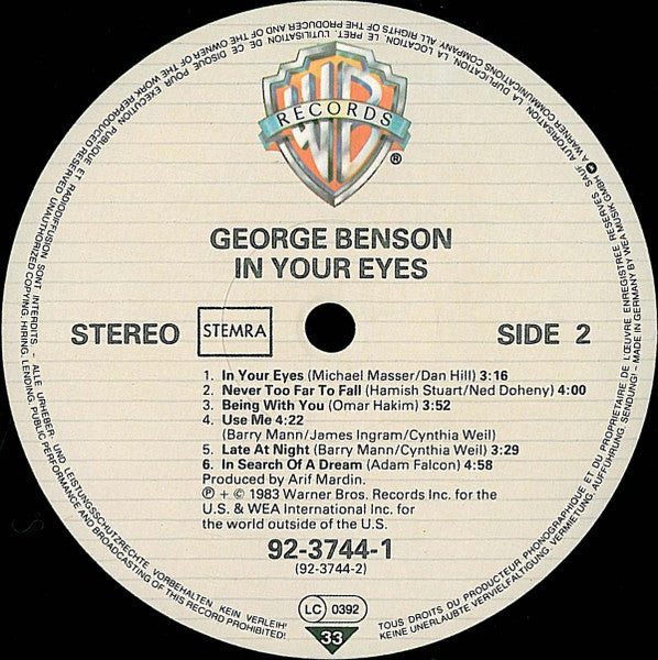 George Benson - In Your Eyes (LP Tweedehands)