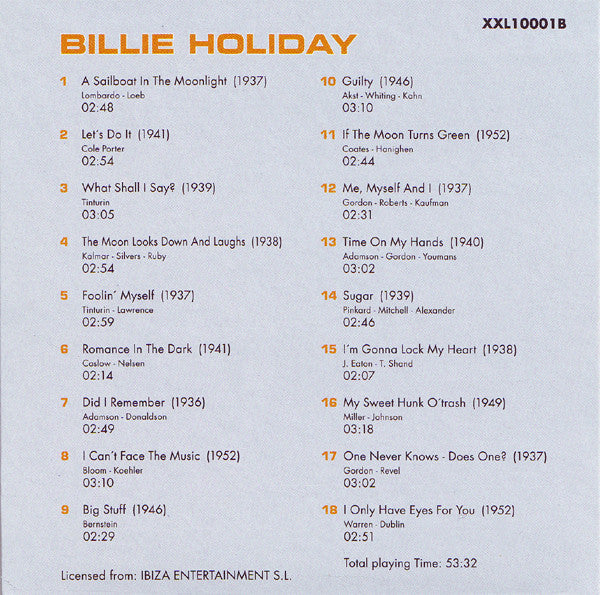 Billie Holiday - Billie Holiday XXL - Great Diva - Great Songs (CD Tweedehands)