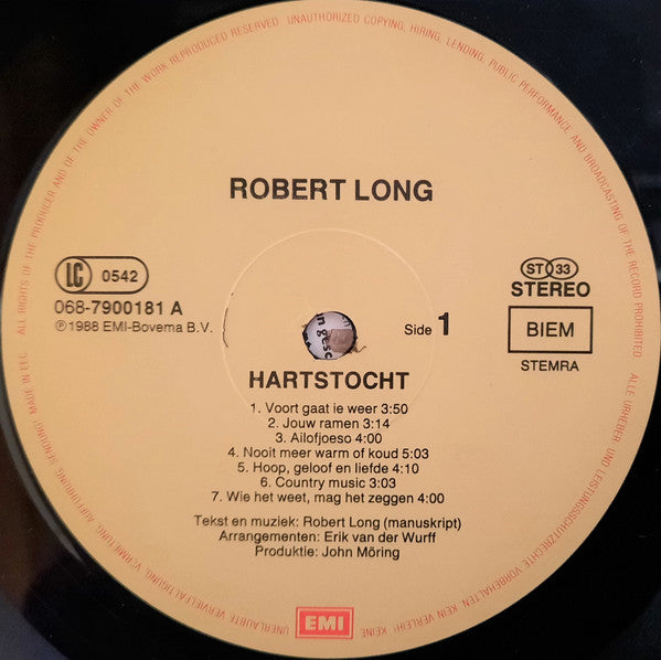 Robert Long - Hartstocht (LP Tweedehands)