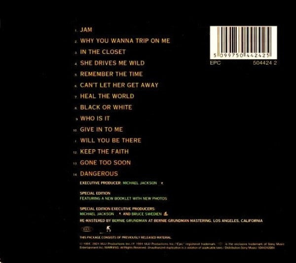Michael Jackson - Dangerous (CD) - Discords.nl