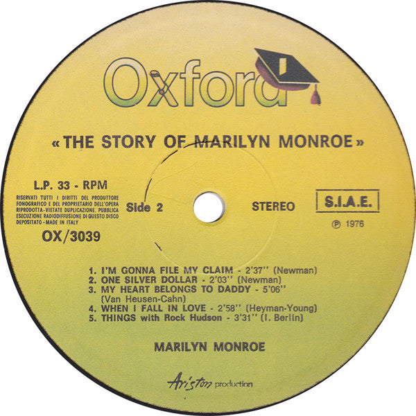 Marilyn Monroe - The Story Of Marilyn Monroe (LP Tweedehands)