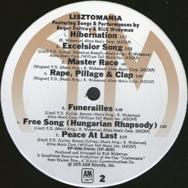 Roger Daltrey & Rick Wakeman - Lisztomania (LP Tweedehands)