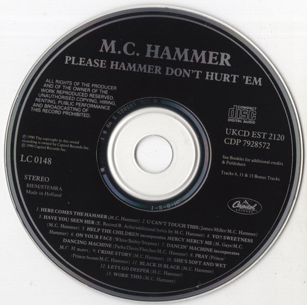 MC Hammer -  Please Hammer Don't Hurt 'Em  (CD Tweedehands)