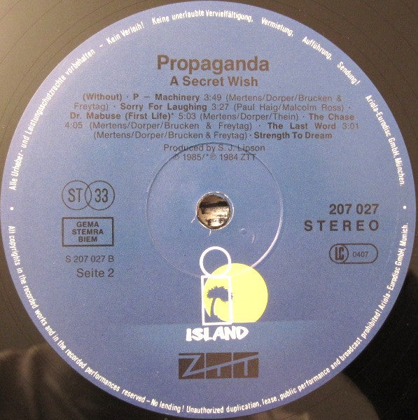 Propaganda - A Secret Wish (LP Tweedehands)