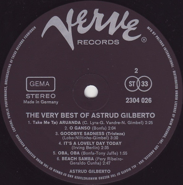 Astrud Gilberto - The Very Best Of Astrud Gilberto (LP Tweedehands)