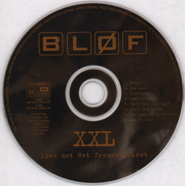 Bløf - XXL (Live Met Het Zeeuws Orkest) (CD Tweedehands)