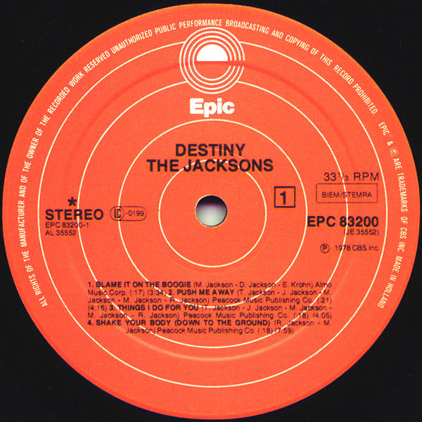 Jacksons, The - Destiny (LP Tweedehands)