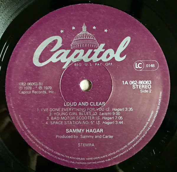 Sammy Hagar - Loud And Clear (LP Tweedehands)