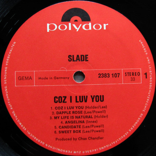 Slade - Coz I Luv You (LP Tweedehands) - Discords.nl