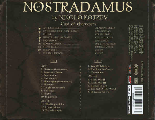 Nikolo Kotzev - Nikolo Kotzev's Nostradamus (CD) - Discords.nl