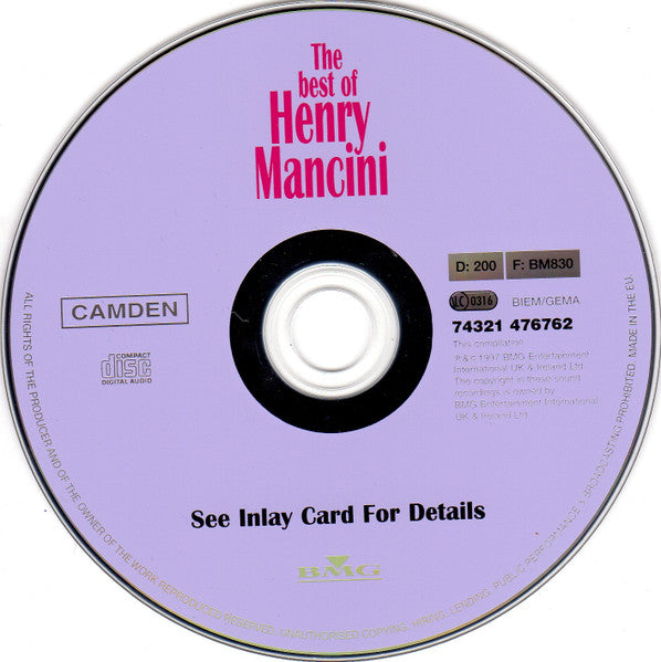 Henry Mancini - The Best Of Henry Mancini (CD Tweedehands)