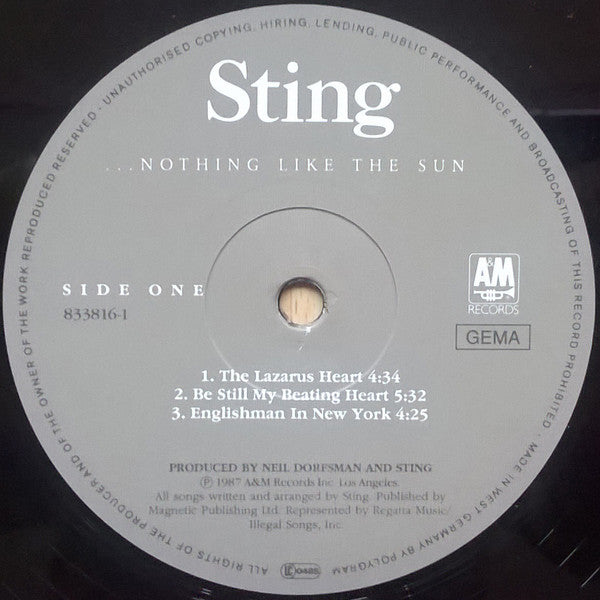 Sting - ...Nothing Like The Sun (LP Tweedehands)