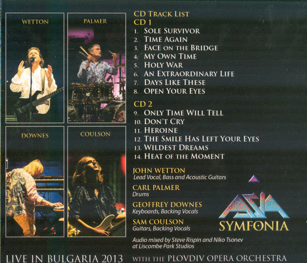 Asia With The Plovdiv Philharmonic Orchestra - Symfonia (Live In Bulgaria 2013 - With The Plovdiv Opera Orchestra) (CD)