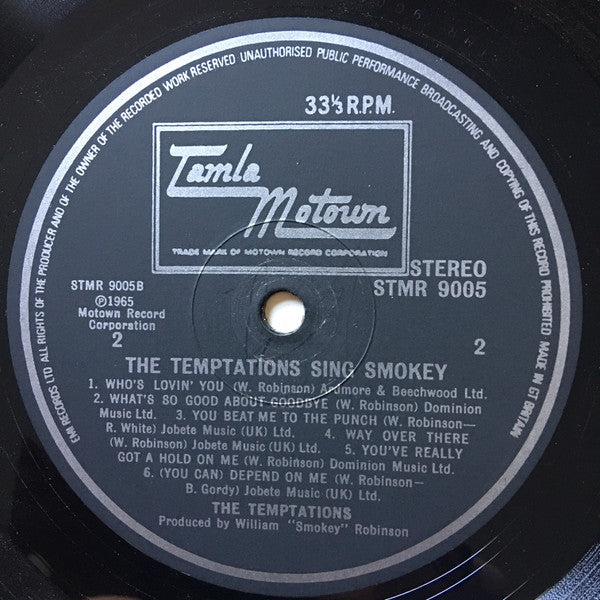 Temptations, The - The Temptations Sing Smokey (LP Tweedehands)