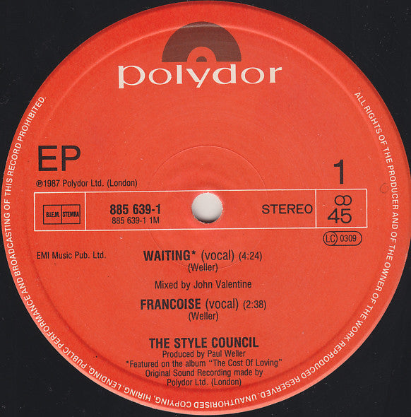 Style Council, The - Waiting (12" Tweedehands)