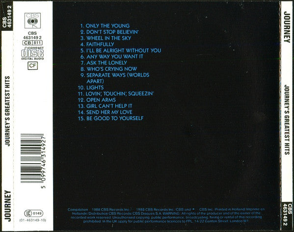 Journey - Greatest Hits (CD Tweedehands) - Discords.nl