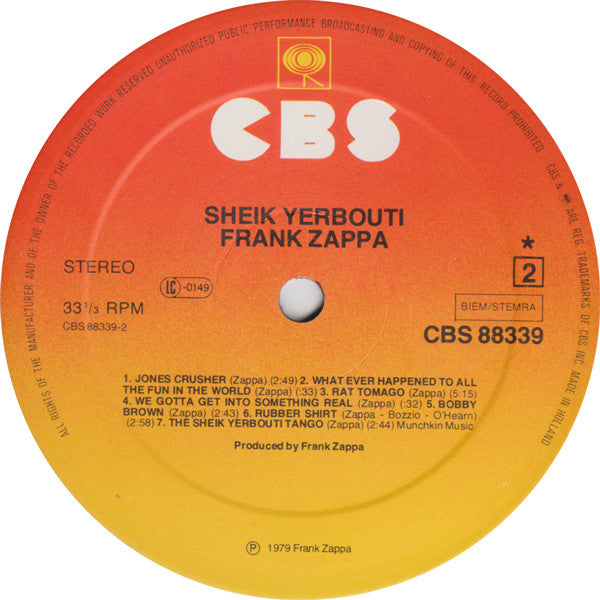 Frank Zappa - Sheik Yerbouti (LP Tweedehands)